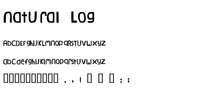 Natural Log font